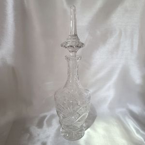 Tall Vintage Cut Crystal Decanter- Rare!